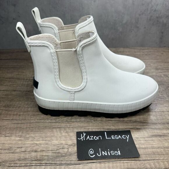 Sperry~Youth Girls~”Torrent Chelsea” White Matte Waterproof Rain Boots~Size 3.5/ - Picture 2 of 9